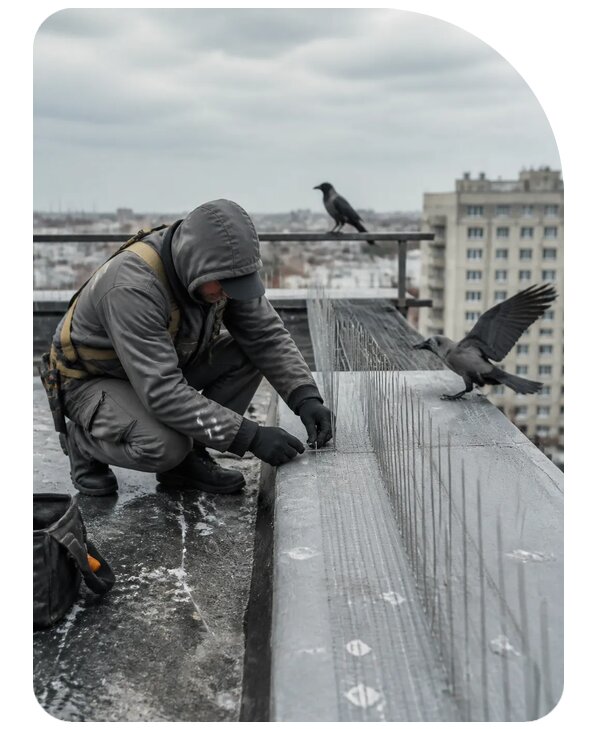 Защита от ворон под ключ в Волхове по цене от 5234 р. | Сенат-Влх